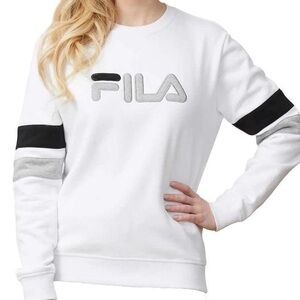 white & gray FILA crewneck